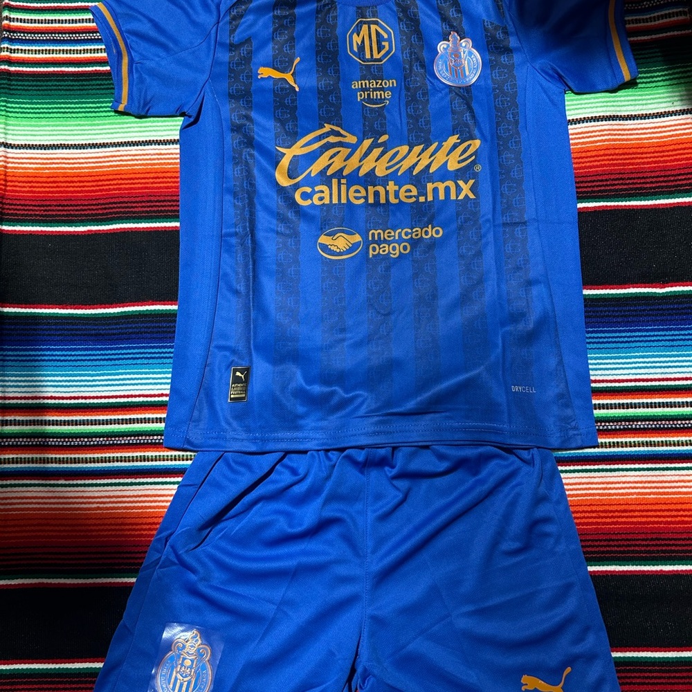 Chivas puma Royal Blue Soccer Jersey for kids all sizes